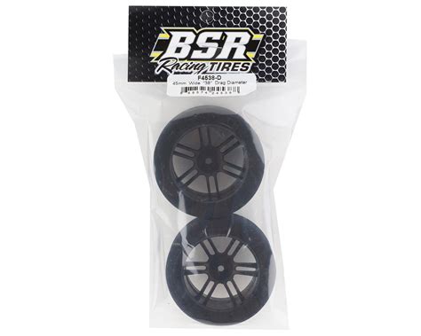 BSR Racing Drag Foam Tires Black 2 45mm Wide 38 Shore