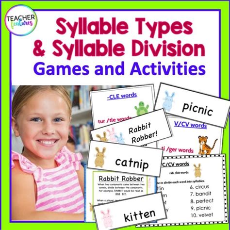 6 Syllable Types Games And Syllable Division Rules Part 2 Made By