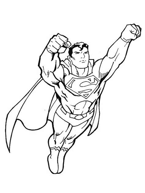 Coloriage A Imprimer Superman En Plein Vol Gratuit Et Colorier