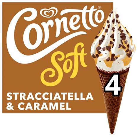 Cornetto Soft Stracciatella And Caramel Ice Cream Cones Ocado