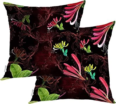 Amazon Kwlegh Set Of Tropical Green Leaves Throw Pillow Covers