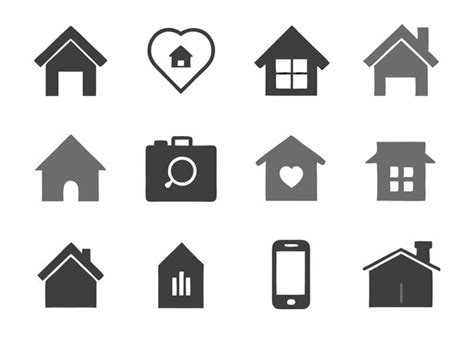 Home Icon Collection On White Background Premium Ai Generated Vector