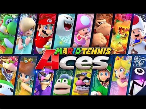 Mario Tennis Aces K All Dlc Characters Unlocked Freeplay Gameplay