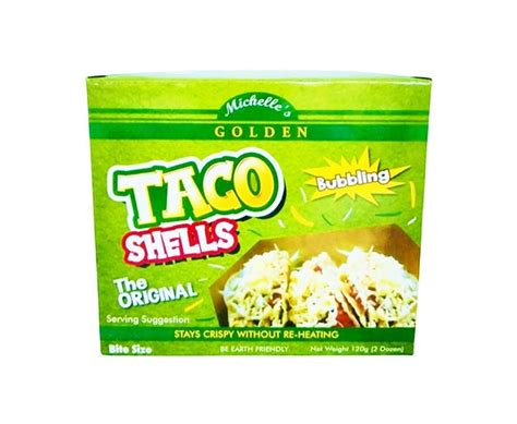 Michelle S Golden Taco Shells Bubbling Bite Size G