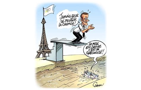 Le Dessin De Chaunu Emmanuel Macron Bien D Cid Se Baigner Dans La