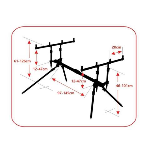 Rod Pod SKY POD Baracuda Model 10 Foarte Stabil Pentru 4 Lansete