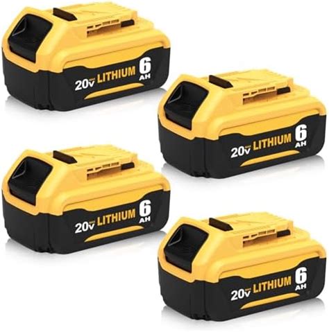 Amazon DEWALT 20V MAX Lithium Ion Battery 2 Ah And 4 Ah 4 Pack