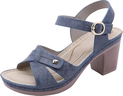 BAOFUBA Elegant Sandaletten Damen Sommer Plateau Sandalens Mit