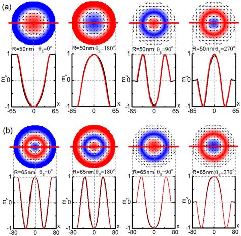 The magnetization configuration together with out-of-plane ...