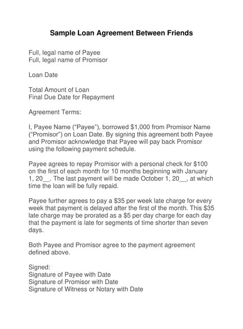 Free Printable Family Loan Agreement Templates [PDF, Word, Excel]