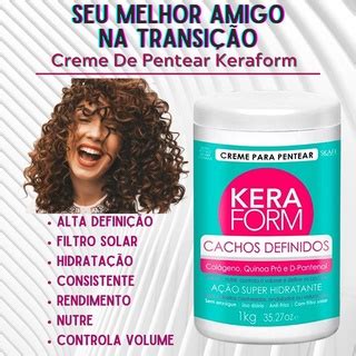 Kit 2 Cremes Para Pentear Keraform Cachos Definidos 1kg Shopee Brasil