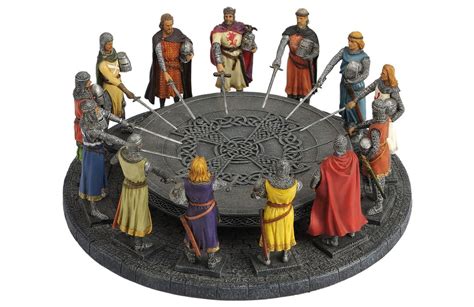 King Arthur With 12 Knights Of The Round Table Statue Legendary