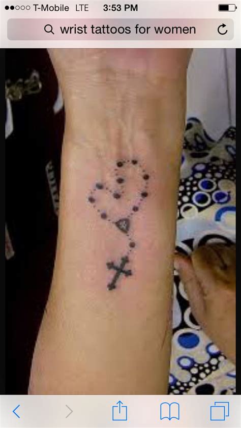 Rosary Cross Tattoo Wrist - orientfrau