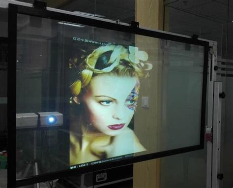 Holographic Self Adhesive Rear Projection Window Film Hologram 3d Display