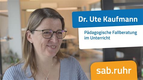 Pädagogische Fallberatung im Unterricht Interview mit Dr Ute