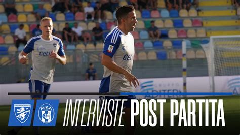 Frosinone Pisa Coppa Italia Interviste Post Partita Youtube