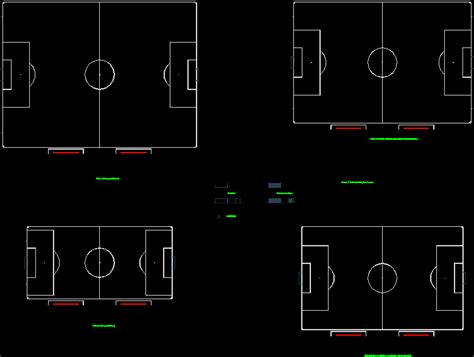 Cancha De Fútbol En AutoCAD Librería CAD