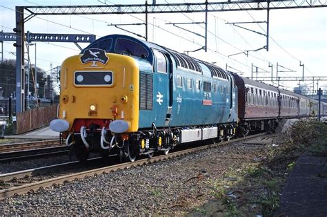 55022 Deltic 55022 Royal Scots Grey Works A Northbound Spi Flickr