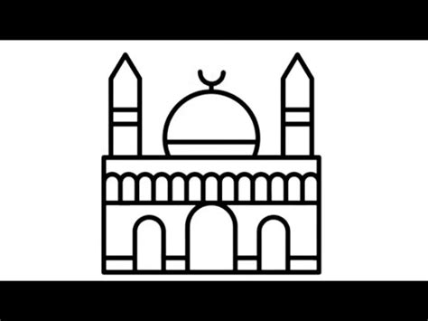 dessin facile comment dessiner un mosquée simple facile dessin