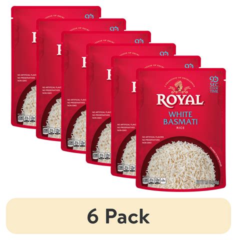 Pack Authentic Royal Ready To Heat Long Grain White Basmati Rice