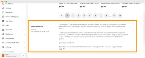 Etsy Shop Announcement Ideas To Include Best Examples