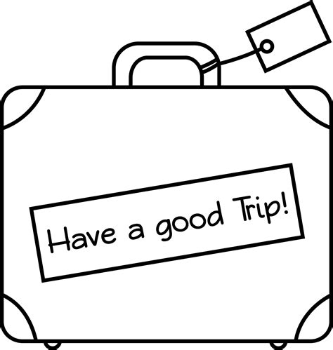 Printable Suitcase Coloring Page Sketch Coloring Page