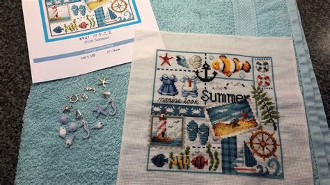 Fansells Washing A Pre Stamped Cross Stitch Summer YouTube