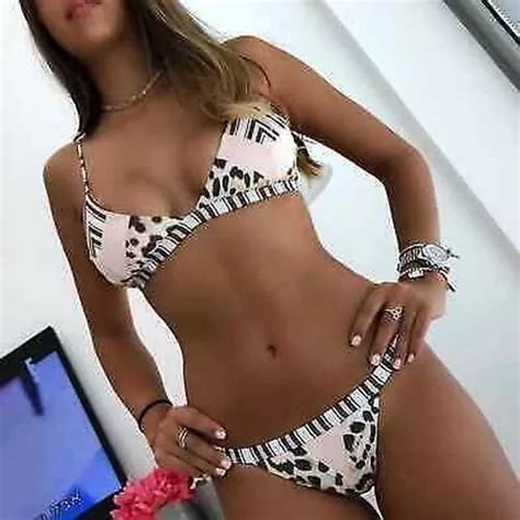 Mode Mer Costume Deux Pi Ces Bikini Femme Triangle Slips Blanc Color