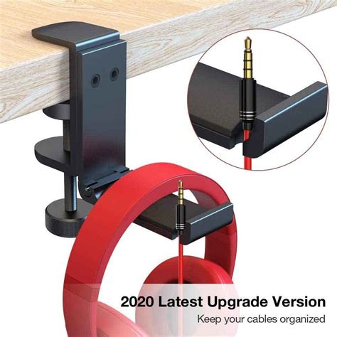 Foldable Adjustable Gaming Headset Hanger Under Desk Rohs Approved