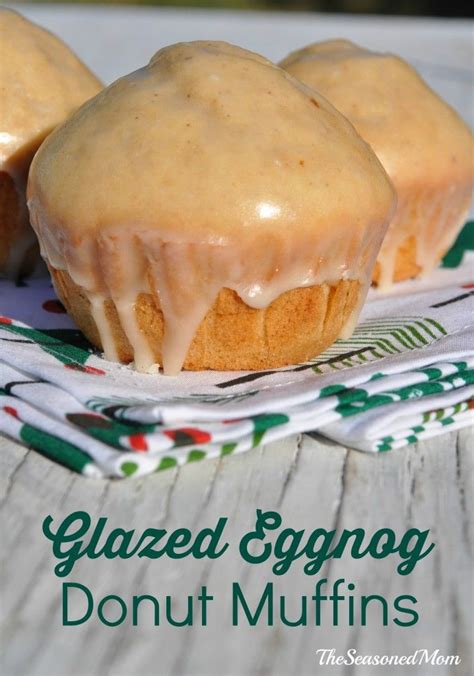 Glazed Eggnog Donut Muffins The Seasoned Mom Recipe Donut Muffins