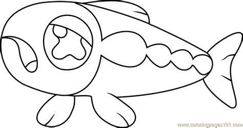 Wishiwashi Solo Form Pokemon Sun And Moon Coloring Page For Kids Free