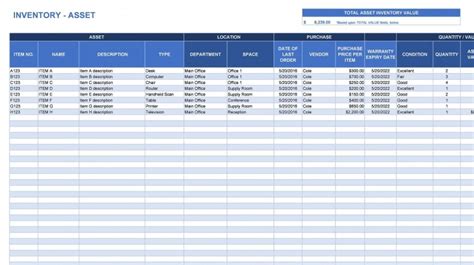 40 Asset List Template Redlinesp