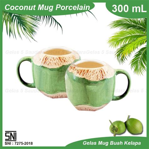 Jual Mug Keramik Kelapa Coconut Mug Gelas Keramik Kelapa Gelas