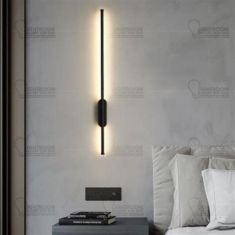 B126 800mm 1200mm Modern Luxury LED Wall Light Long Black Gold