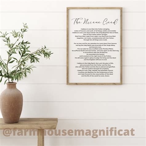 Nicene Creed Printable Wall Art Minimalist Catholic Decor Etsy Canada