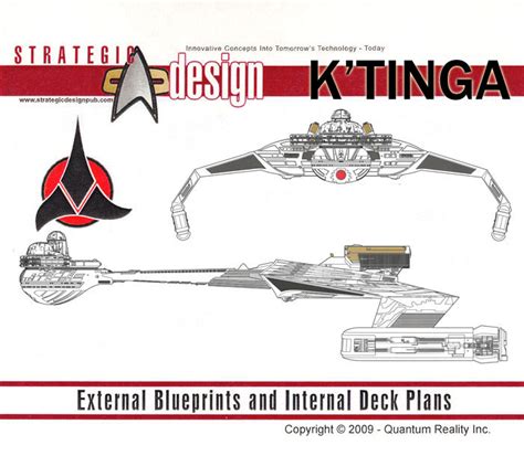 Star Trek Blueprints Klingon Ktinga Class Battlecruiser