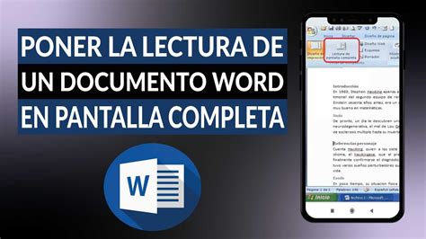 C Mo Poner La Lectura De Un Documento En Pantalla Completa En Word
