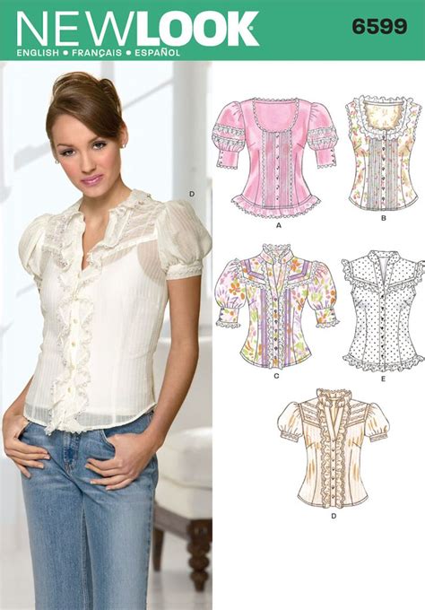 Nl6599 Misses Blouse Womens Blouse Sewing Pattern Blouse Pattern Sewing New Look Patterns