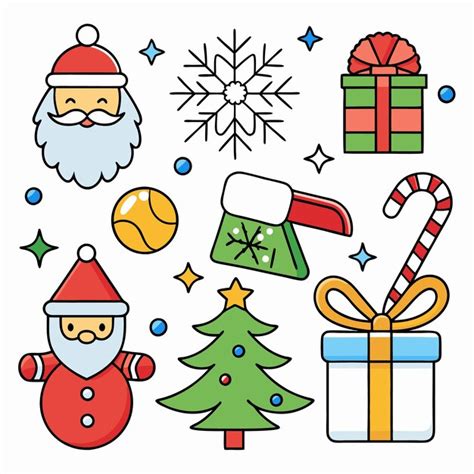 Merry Christmas Doodle Premium AI Generated Vector