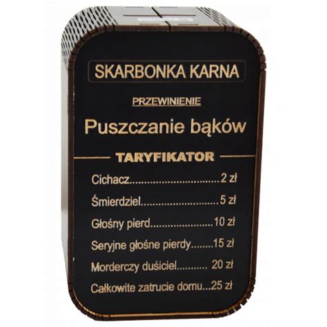 Skarbonka Karna Puszczanie Bąków Przeklinanie itp Prezent na urodziny