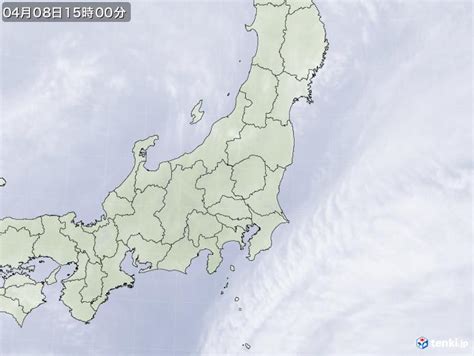 過去の気象衛星東日本2024年04月08日 日本気象協会 Tenkijp