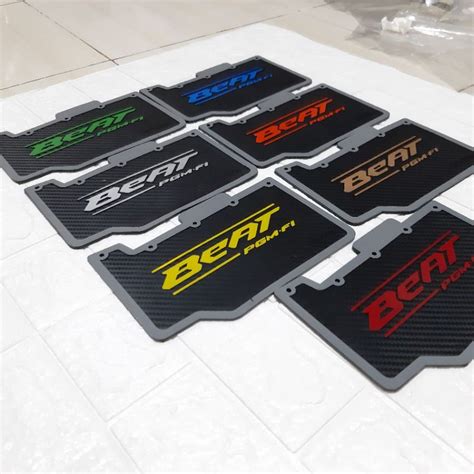 Mudflap Carbon Mud Flap Carbon Beat Fi Rubber Mud Retainer Honda Beat