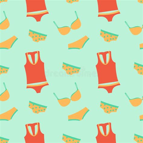 Cute Women Panties Seamless Pattern Underwear Background Female Lingerie Symbols Collection