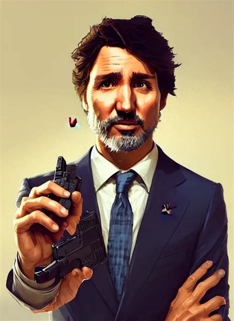 Highly Detailed Portrait Justin Trudeau Castro Stable