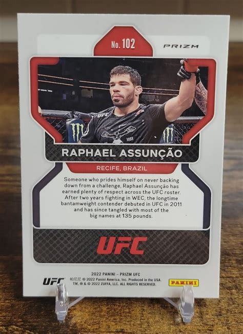 2022 Panini Prizm UFC Ruby Wave Prizm 23102 Raphael Assuncao For