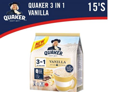 Quaker Oat Cereal Drink In Vanilla S X G Lazada