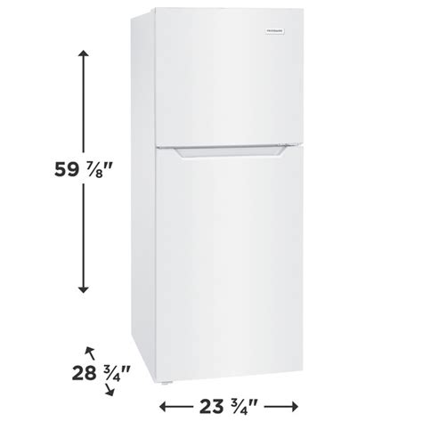 12 Cu Ft Garage Ready Top Freezer Apartment Size Refrigerator White Ffet1222uw Frigidaire