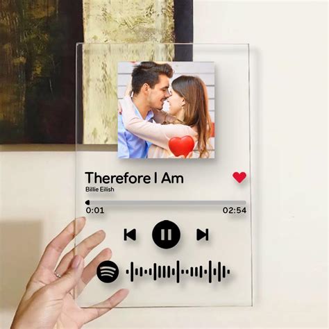 Spotify Art Scannable Spotify Code Custom Music Song Plaque Frame