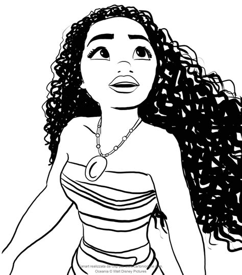 Dibujo De Moana Para Colorear