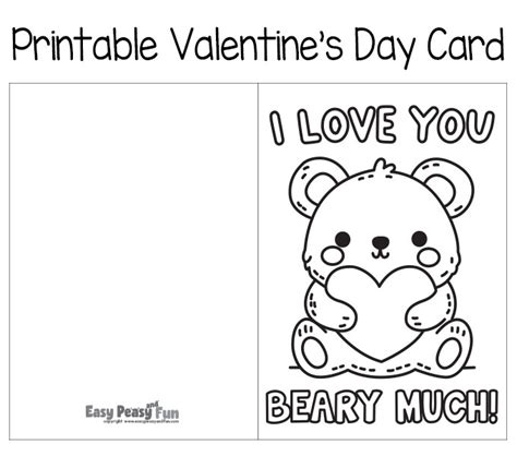 Free Printable Valentines Day Cards To Color Easy Peasy And Fun